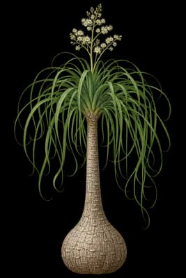 bottle-palm botanical artwork