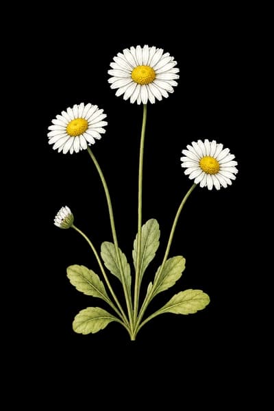 bellis botanical artwork