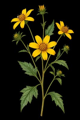 romerillo botanical artwork