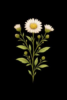 Apalachicola doll's daisy botanical artwork