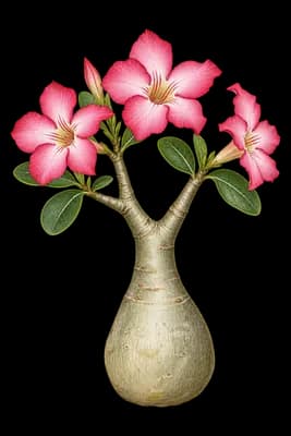 desert rose botanical artwork