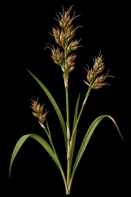 Indian Valley sedge botanical artwork