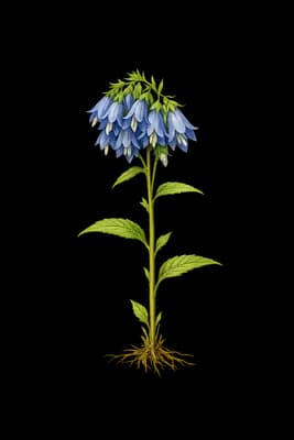 American bellflower botanical artwork