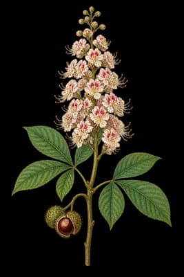 Arnold buckeye botanical artwork