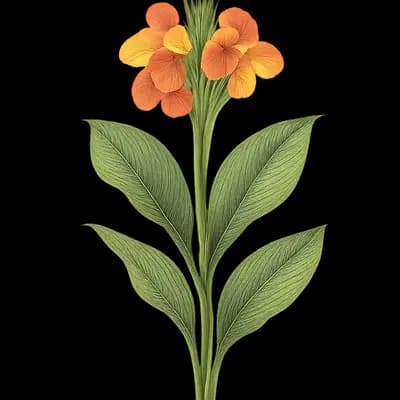 canna lily botanical artwork