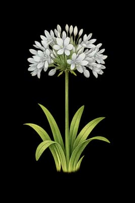 lily of the Nile botanical artwork