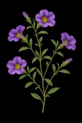 calibrachoa botanical artwork