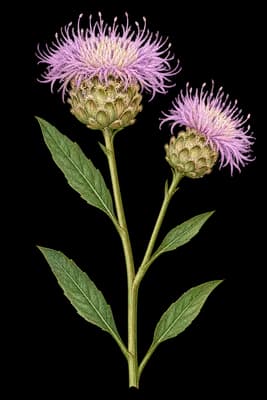 American star-thistle botanical artwork