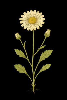 daisy botanical artwork