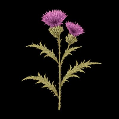 Eaton's thistle botanical artwork