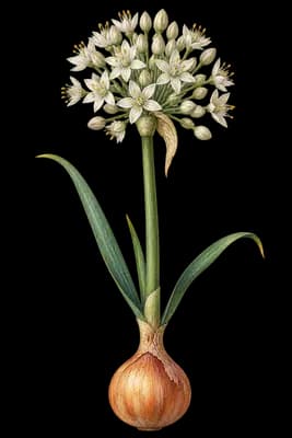 South Idaho onion botanical artwork