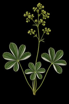 alpine lady's mantle botanical artwork