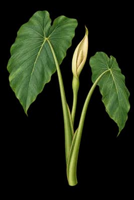 coco yam botanical artwork