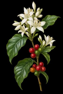coffee botanical artwork