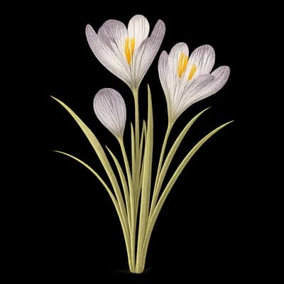crocus botanical artwork