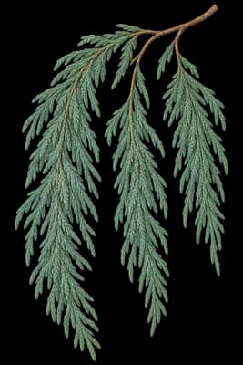 Kashmir cypress botanical artwork