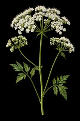 Indian springparsley botanical illustration