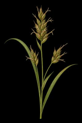 tapertip flatsedge botanical artwork