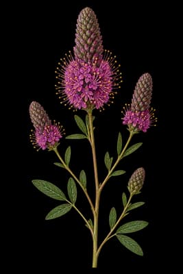Tampa prairie clover botanical artwork