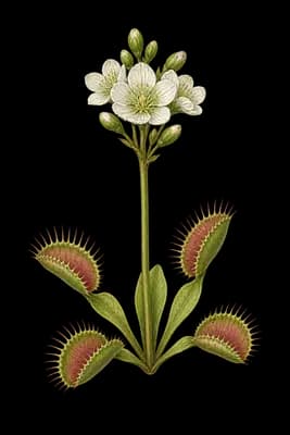 Venus flytrap botanical artwork