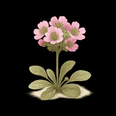 Rocky Mountain dwarf-primrose botanical artwork