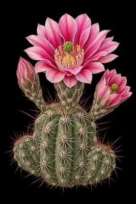 Apache hedgehog cactus botanical illustration