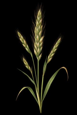 Alaskan wheatgrass botanical illustration