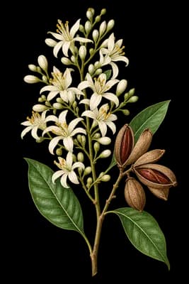 white-mahogany botanical artwork