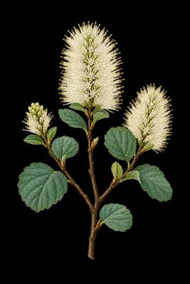 dwarf witchalder botanical artwork