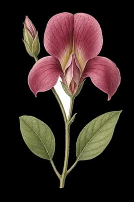 hammock velvetseed botanical artwork