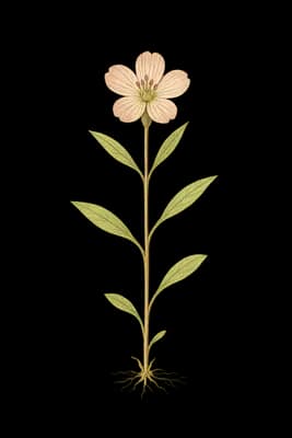Lake County dwarf-flax botanical artwork