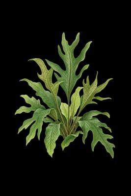 batwing fern botanical artwork