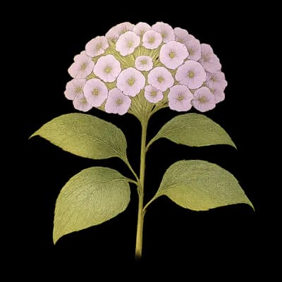 hydrangea botanical artwork