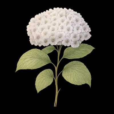 French hydrangea botanical artwork