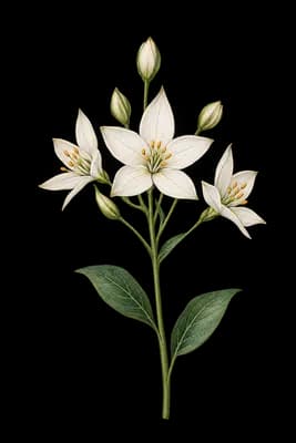 whitestar botanical artwork