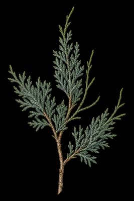 redberry juniper botanical artwork