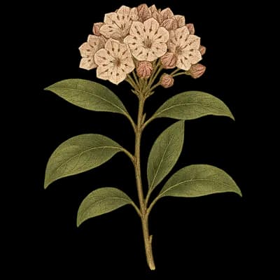 mountain laurel botanical artwork