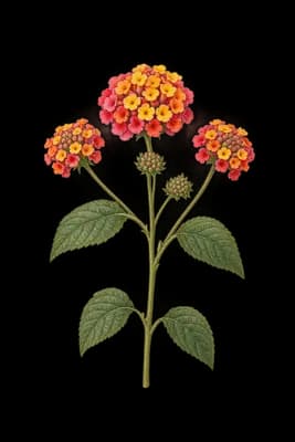 lantana botanical artwork