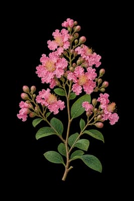 lagerstroemia botanical artwork
