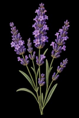 lavender botanical artwork