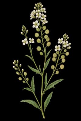 African pepperwort botanical artwork