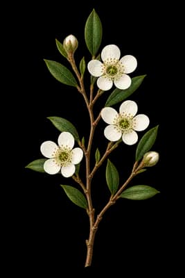 green teatree botanical artwork
