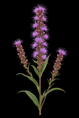 Appalachian blazing star botanical artwork