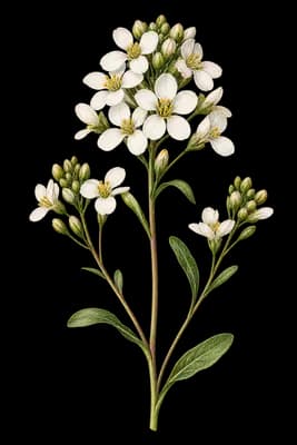 Waldo rockcress botanical artwork