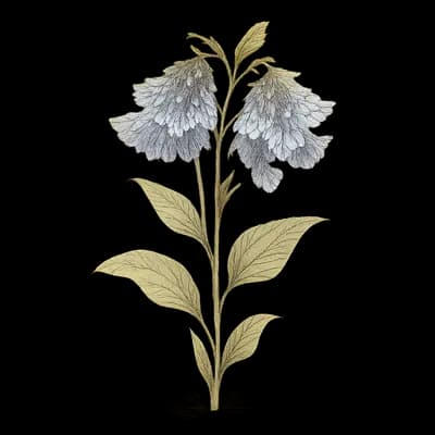 Drummond's bluebells botanical artwork