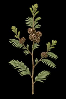 dawn redwood botanical artwork