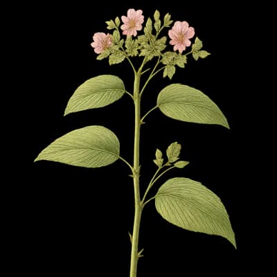melochia botanical artwork