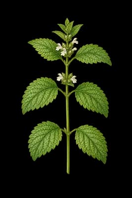 common balm botanical artwork