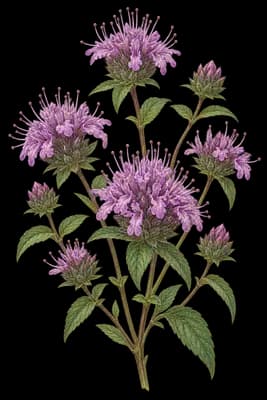 San Antonio Hills monardella botanical illustration