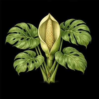 monstera botanical artwork